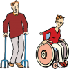 Menschen mit Gehbehinderung