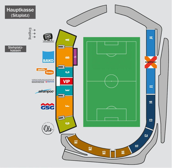 Stadionplan Marschwegstadion