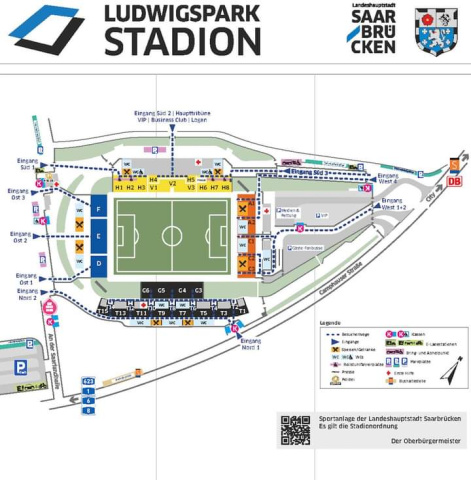 Stadionplan Saarbrücken