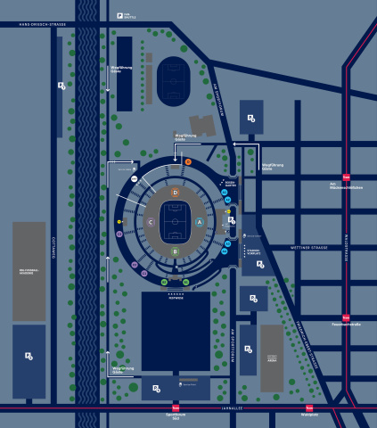 Lageplan Red Bull Arena