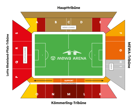 Stadionplan MEWA Arena