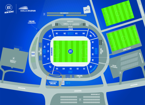 Stadionplan Karlsruhe