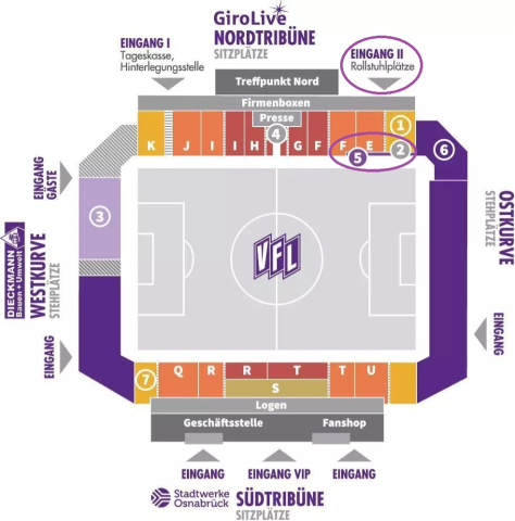 Stadionplan Osnabrück
