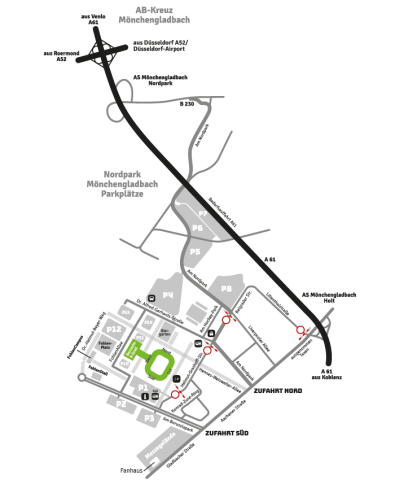 Anfahrt Mönchengladbach