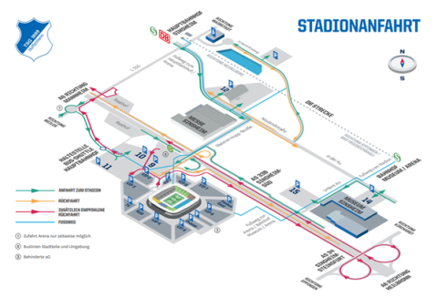 Stadionanfahrt PreZero-Arena TSG Hoffenheim