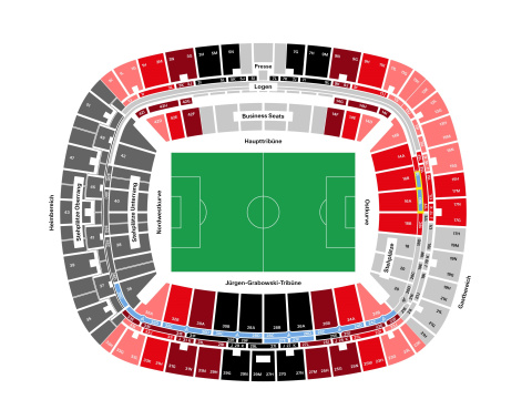 Stadionplan Gehörlose und außergewöhnliche Gehbehinderung