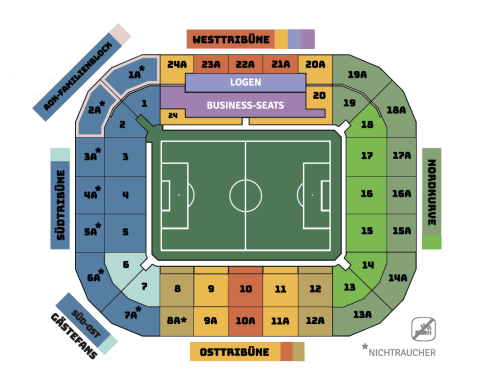 Stadionplan Mönchengladbach