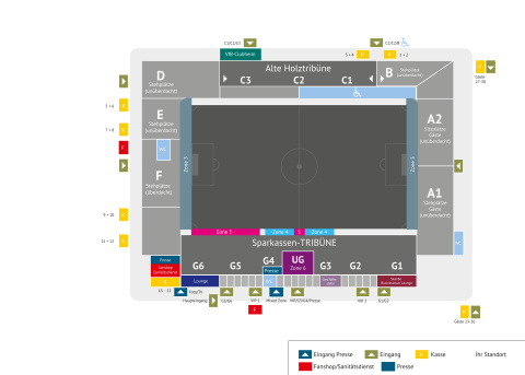 Stadionplan Stadion an der Löhmühle