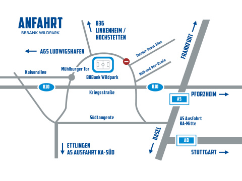 Anfahrt Karlsruher SC