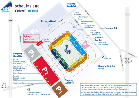 Umgehungsplan Arena Duisburg