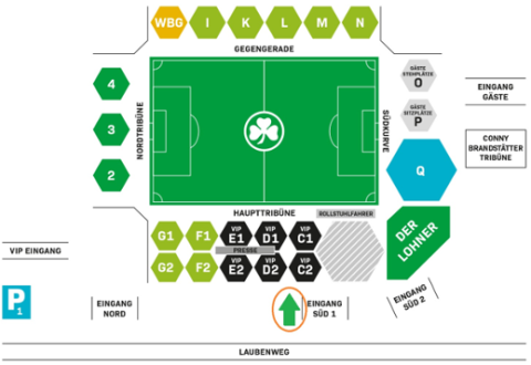 Stadiongrafik Rollstuhl Fürth