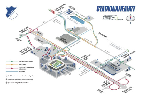 Stadionanfahrt Hoffenheim