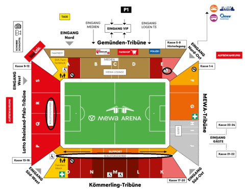 Stadiongrafik Rollstuhl Mainz