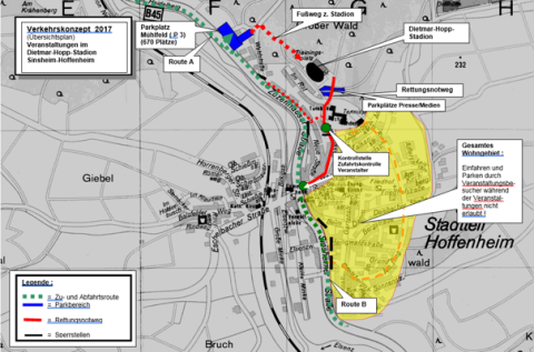Anfahrt Hoffenheim 2